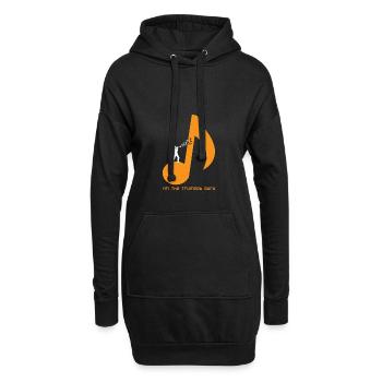 Musicien trompette - Sweat-shirt à capuche long Femme - noir - Devant