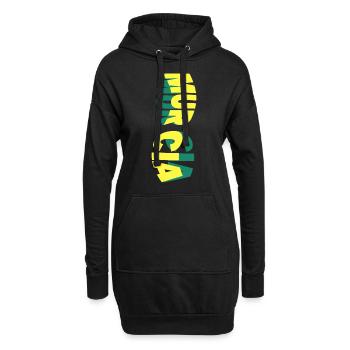 Murcia Spanien Stadt Skyline Schrift Bunt - Hoodie-Kleid - Schwarz - Vorne