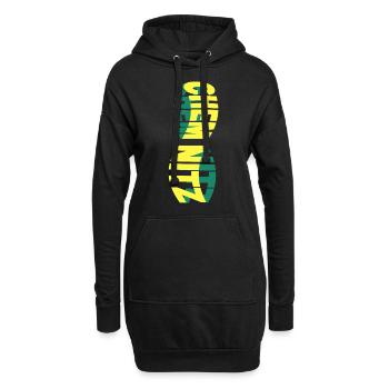 Chemnitz Allemagne City Skyline Font Coloré - Sweat-shirt à capuche long Femme - noir - Devant