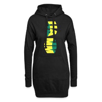 Hamm Deutschland Stadt Skyline Schrift Bunt - Hoodie-Kleid - Schwarz - Vorne