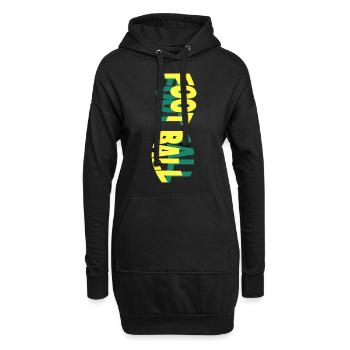 American Football Sport Schrift Bunt - Hoodie-Kleid - Schwarz - Vorne