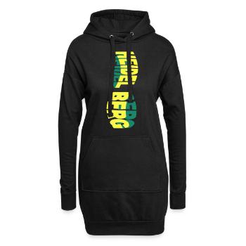 Heidelberg Deutschland Stadt Skyline Schrift Bunt - Hoodie-Kleid - Schwarz - Vorne