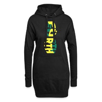 Fürth Deutschland Stadt Skyline Schrift Bunt - Hoodie-Kleid - Schwarz - Vorne