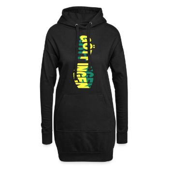 Göttingen Deutschland Stadt Skyline Schrift Bunt - Hoodie-Kleid - Schwarz - Vorne