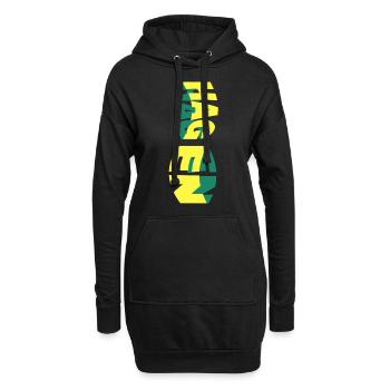 Hagen Deutschland Stadt Skyline Schrift Bunt - Hoodie-Kleid - Schwarz - Vorne