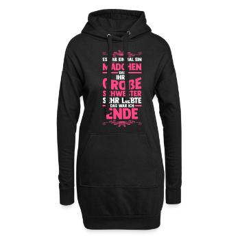 Geschwister Schwestern Schwester - Hoodie-Kleid - Schwarz - Vorne