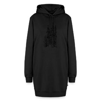Big Ben - Hoodie-Kleid - Schwarz - Vorne - AI Model Female 172 light (172cm)