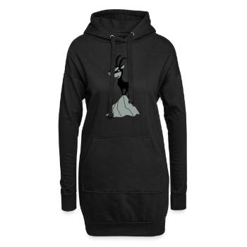 Gemse - Hoodie-Kleid - Schwarz - Vorne