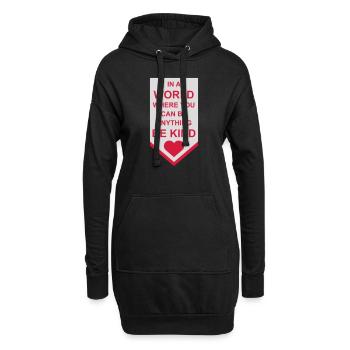you can be kind - Hoodie-Kleid - Schwarz - Vorne