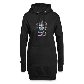 Lustig Death Metal Einhorn Metalhead - Hoodie-Kleid - Schwarz - Vorne