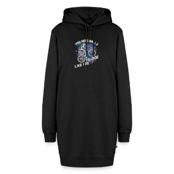 Il faut du courage pour faire du VTT comme moi - Sweat-shirt à capuche long Femme - noir - Devant