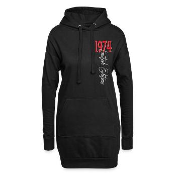 1974 Vintage anniversaire drôles dictons - Sweat-shirt à capuche long Femme - noir - Devant
