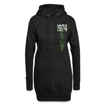 1974 Vintage anniversaire drôles dictons - Sweat-shirt à capuche long Femme - noir - Devant