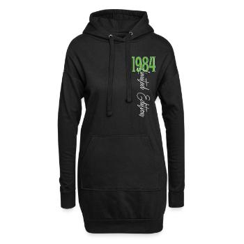 1984 Vintage anniversaire drôles dictons - Sweat-shirt à capuche long Femme - noir - Devant