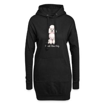 Vibrations caniche uniquement – Dire pour les propriétaires de caniches - Sweat-shirt à capuche long Femme - noir - Devant