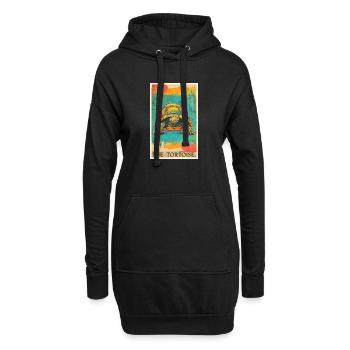 Tortues Tortue - Sweat-shirt à capuche long Femme - noir - Devant