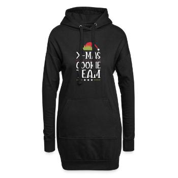 L’équipe des biscuits de Noël - Sweat-shirt à capuche long Femme - noir - Devant