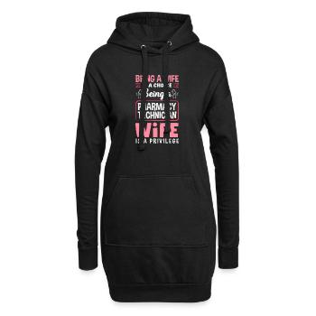 Apotheker Pharmazeutisch-technischer - Hoodie-Kleid - Schwarz - Vorne