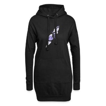 Ailes d’Ombre et de Lumière - Sweat-shirt à capuche long Femme - noir - Devant
