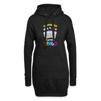 Bingo - Sweat-shirt à capuche long Femme - noir - Devant