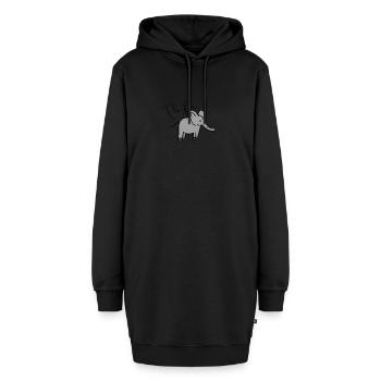 Ele-Fun - Hoodie-Kleid - Schwarz - Vorne - AI Model Female 172 light (172cm)