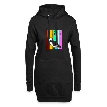 Papageientaucher Puffin - Hoodie-Kleid - Schwarz - Vorne
