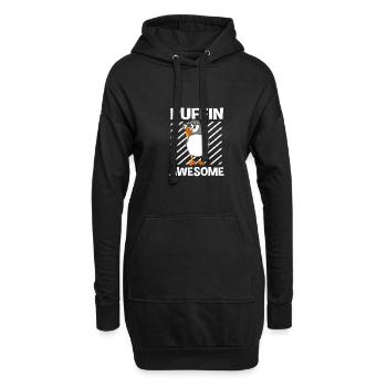 Papageientaucher Puffin - Hoodie-Kleid - Schwarz - Vorne