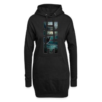 Plongée - Grand design de plongée sous-marine - Sweat-shirt à capuche long Femme - noir - Devant