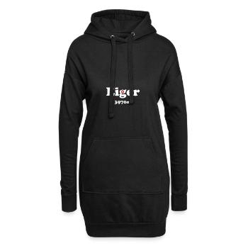 Eiger mit Schweizerkreuz - Hoodie-Kleid - Schwarz - Vorne