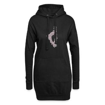 Corse - Sweat-shirt à capuche long Femme - noir - Devant