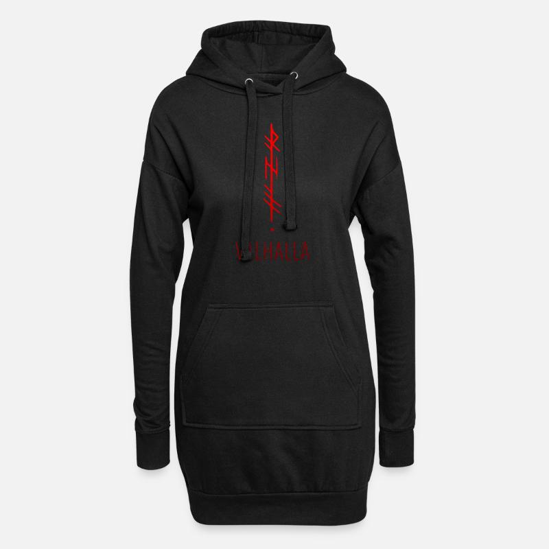 Wikinger Walhalla - Hoodie-Kleid - Schwarz