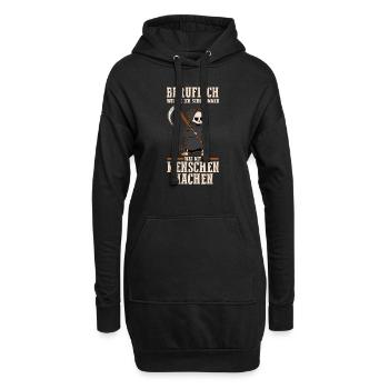 Beruflich Wollte Ich Schon Immer Was Mit Menschen - Hoodie-Kleid - Schwarz - Vorne