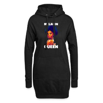 Melanin Queen Pride Roots Gift - Hoodie Dress - black - Front