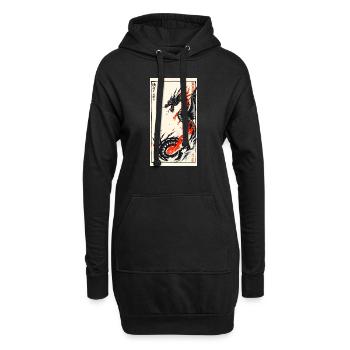 Ancient Dragon - Hoodie-Kleid - Schwarz - Vorne