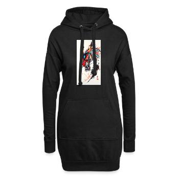 Dragon head - Hoodie-Kleid - Schwarz - Vorne