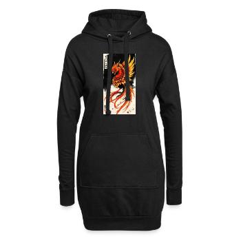 Phoenix - Hoodie-Kleid - Schwarz - Vorne