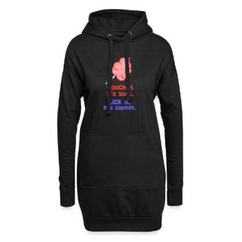 Bonbons Sweet Tooth Statement Dessert Délicieux - Sweat-shirt à capuche long Femme - noir - Devant