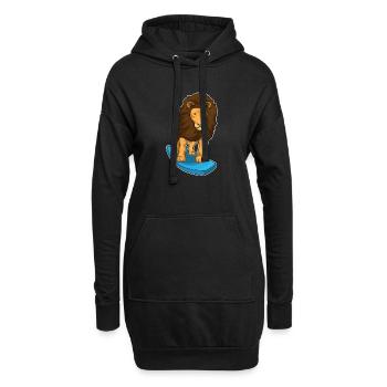 Lion Surfing Planche de surf Été - Sweat-shirt à capuche long Femme - noir - Devant