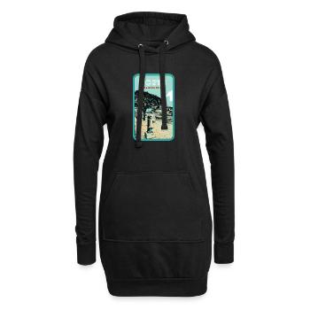 Vila Nova de Gaia: Blick auf Porto - Hoodie-Kleid - Schwarz - Vorne