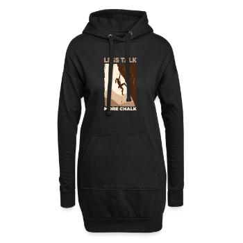 Bergsteiger-Silhouette, motivierendes Design - Hoodie-Kleid - Schwarz - Vorne