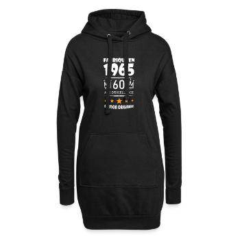 Hergestellt 1965 Geboren 1965 60-jähriges Jubiläum - Hoodie-Kleid - Schwarz - Vorne