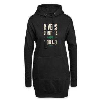 La pêche à la mouche dans les eaux du Nord – - Sweat-shirt à capuche long Femme - noir - Devant