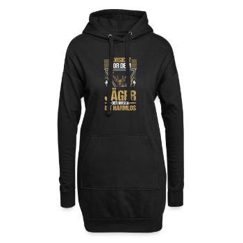 Jagd Jagen Waidmann Jäger - Hoodie-Kleid - Schwarz - Vorne