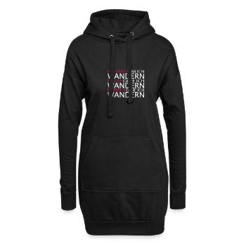 Jeden Tag Wandern Spruch - Hoodie-Kleid - Schwarz - Vorne
