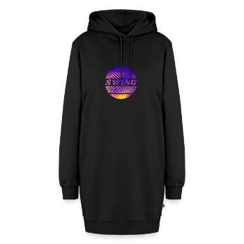 Swing Diskokugel - Hoodie-Kleid - Schwarz - Vorne