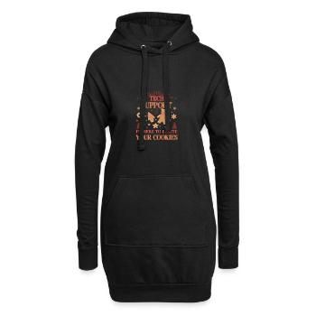 Technischer Support Ich bin hier, um Ihre Cookies zu löschen Weihnachten - Hoodie-Kleid - Schwarz - Vorne
