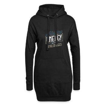 Meine Energie mit dem Humor der teuflischen Eier in Einklang bringen - Hoodie-Kleid - Schwarz - Vorne