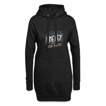 Meine Energie mit den Vibes der Sushi-Teller in Einklang bringen - Hoodie-Kleid - Schwarz - Vorne