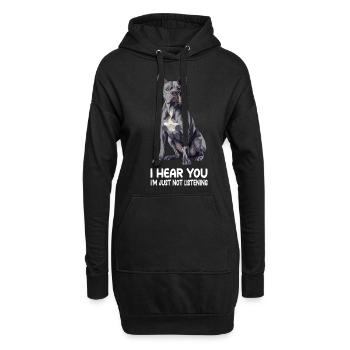 Cane corso - Sweat-shirt à capuche long Femme - noir - Devant