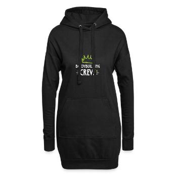 Équipe de musculation - Sweat-shirt à capuche long Femme - noir - Devant